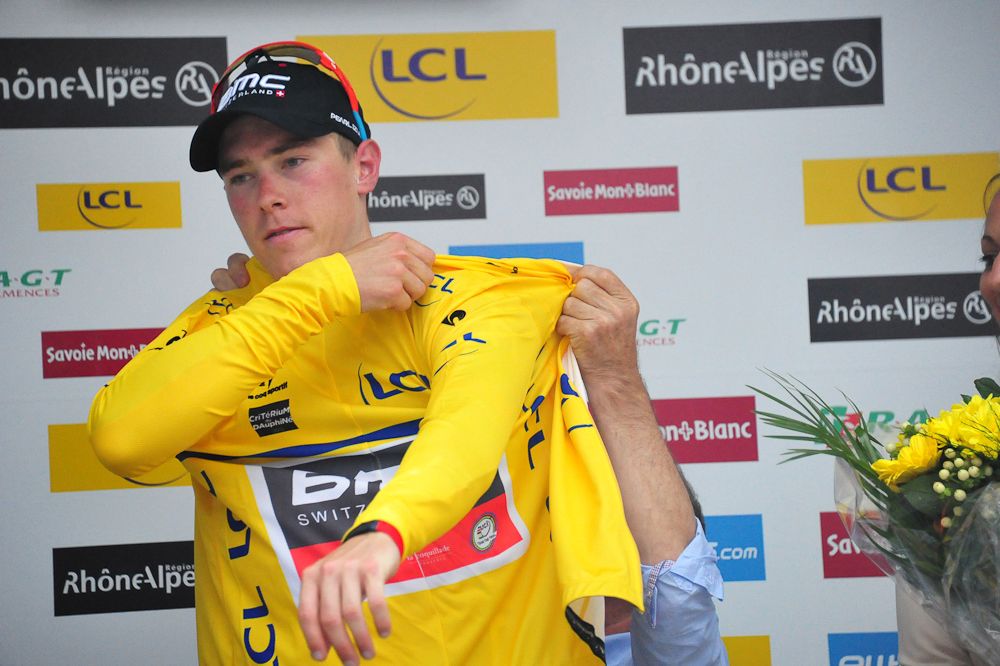 Rohan Dennis pulls on yellow for another day.
