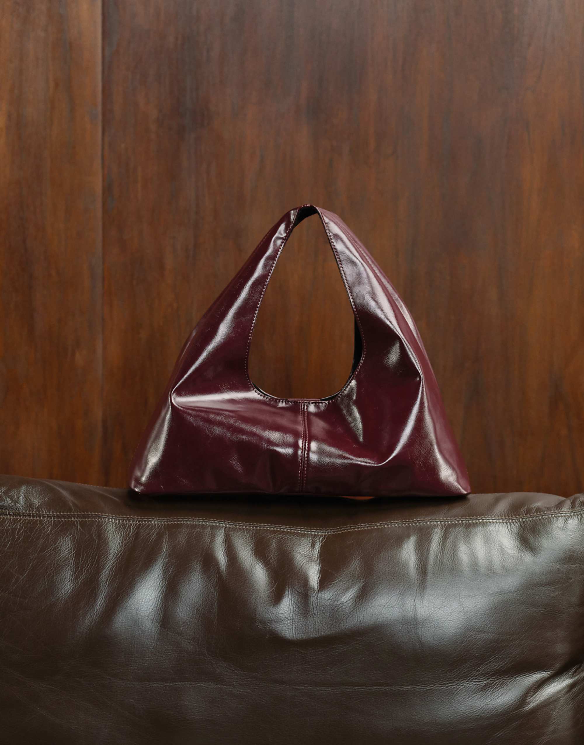 Asos Design Trapeze Shoulder Bag in Cherry Red