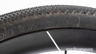 Michelin Power Gravel TLR detail showing directionality