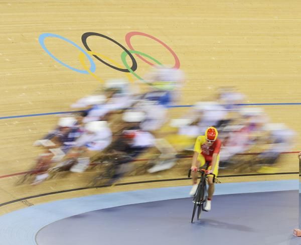 Eloy Teruel Rovira (Spain) has been knocked out of the elimination race in the men's omnium.