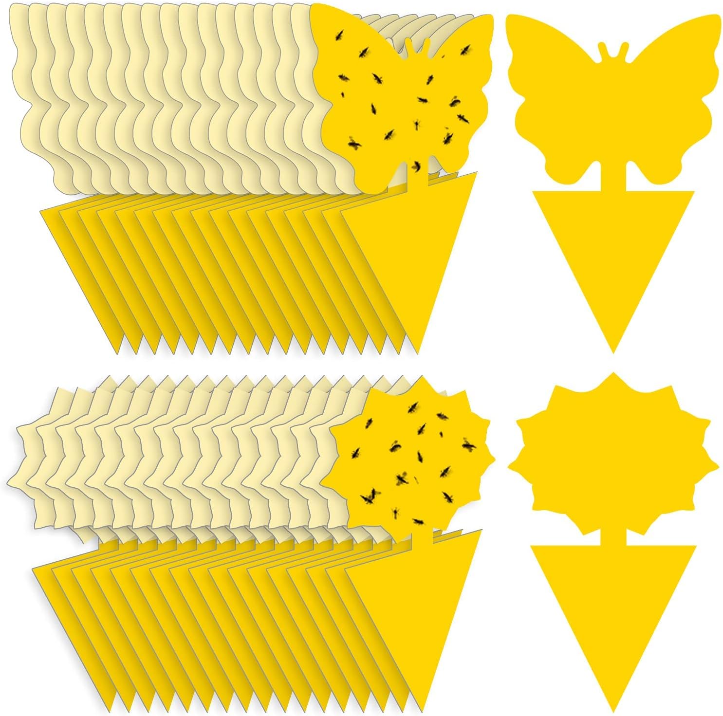 Yellow sticky gnat traps