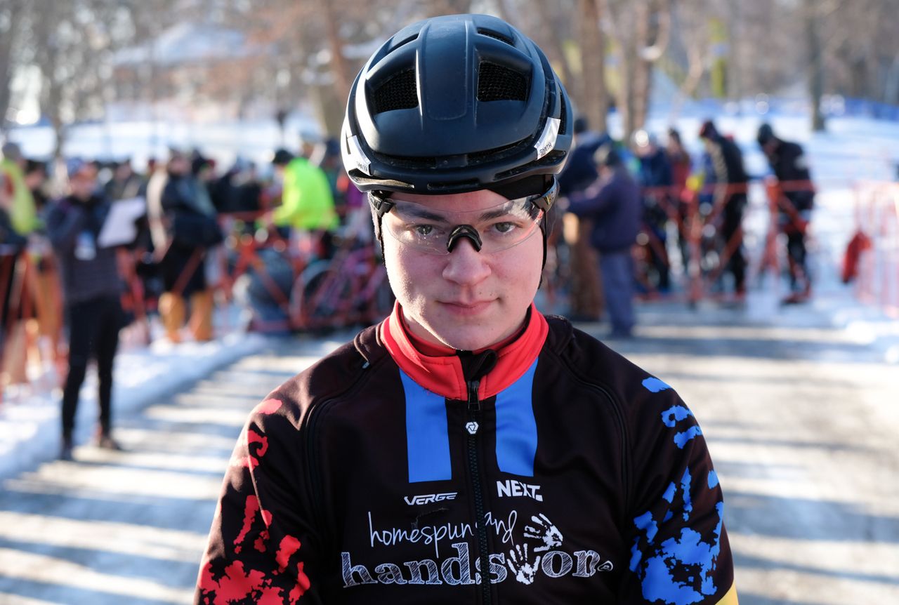 Lane Maher (Hands on Cycling) on the front row