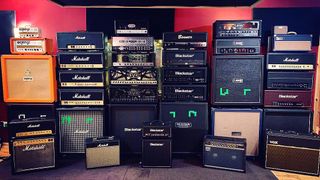 Romesh's extensive amp collection 