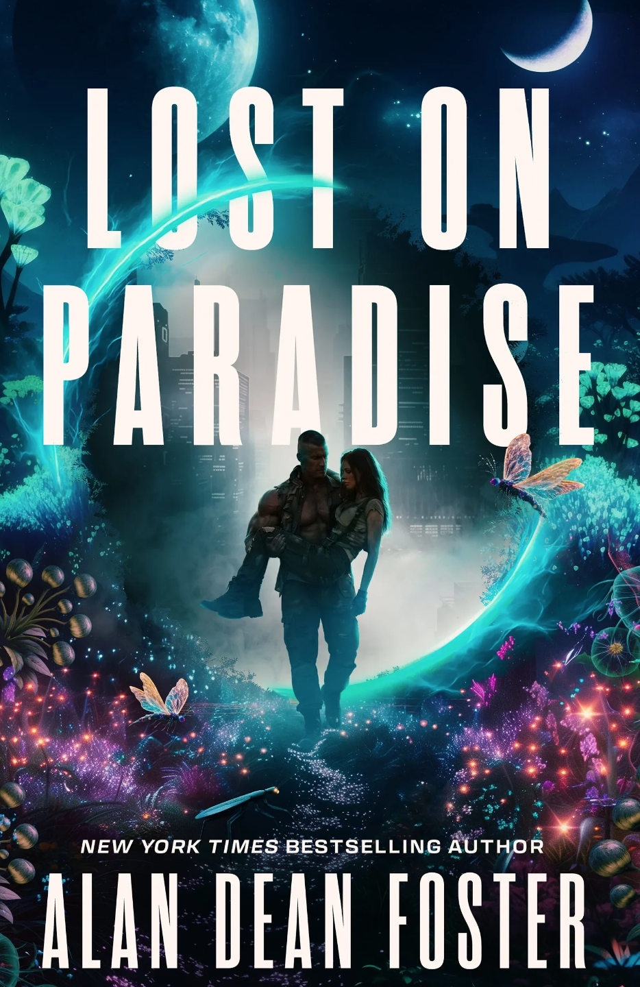 The colorful cover of a science fiction novel