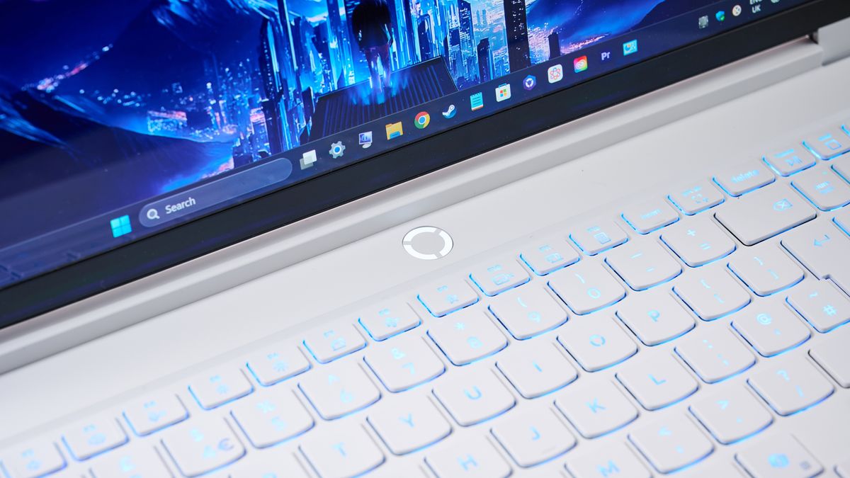 Close-up of top of keyboard on Lenovo Legion 7i Gen 10