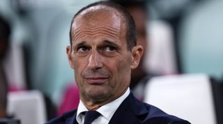 Close-up shot of Juventus manager Massimiliano Allegri ahead of the UEFA Champions League match between Juventus and Maccabi Haifa on 5 October, 2022 at the Allianz Stadium, Turin, Italy