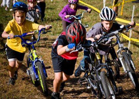 The kid's cross was very competitive.