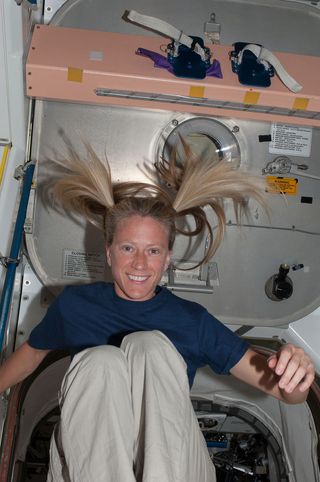 Astronaut Nyberg With Floating Hair