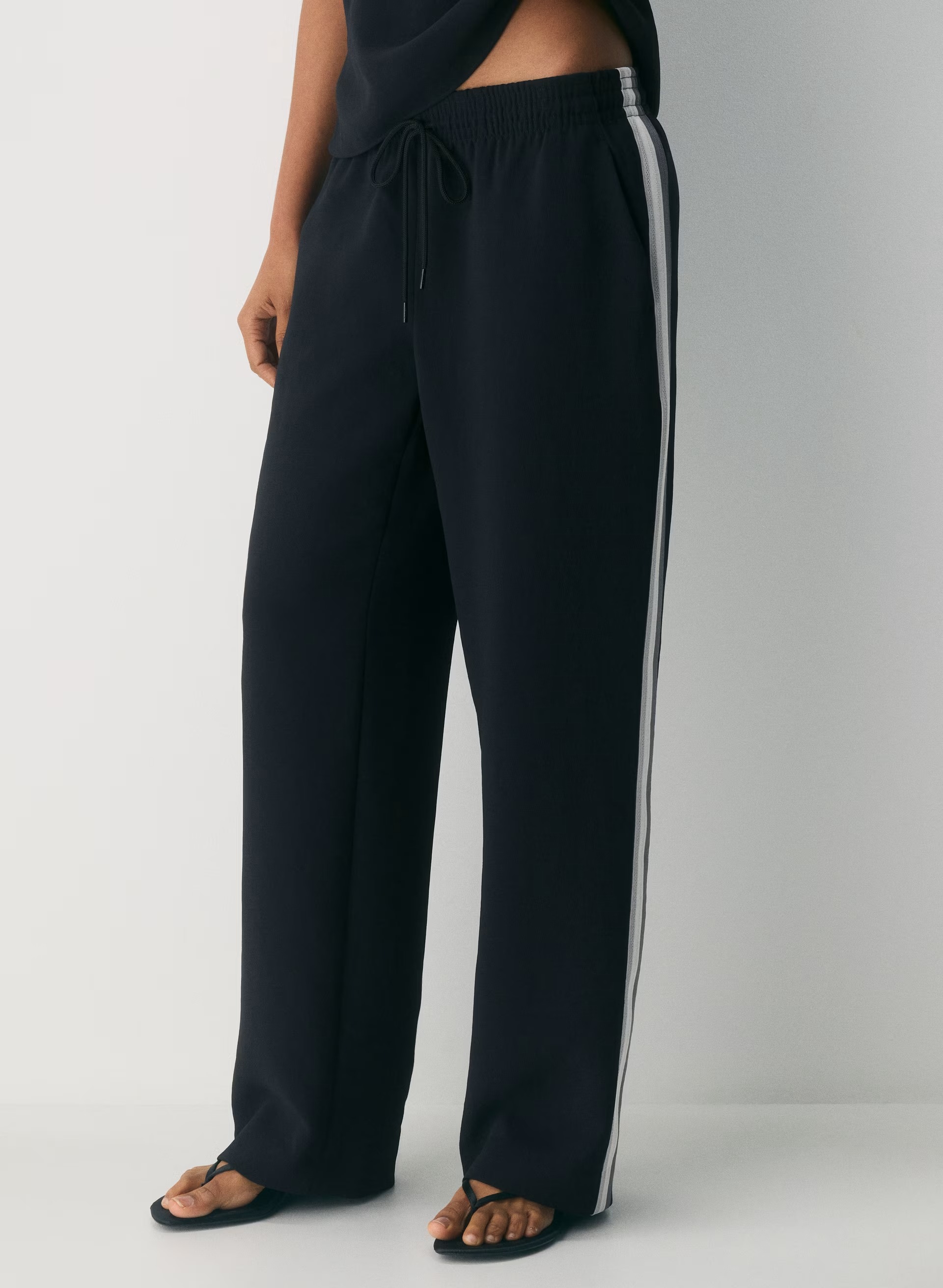 Side Stripe Wide Leg Pants