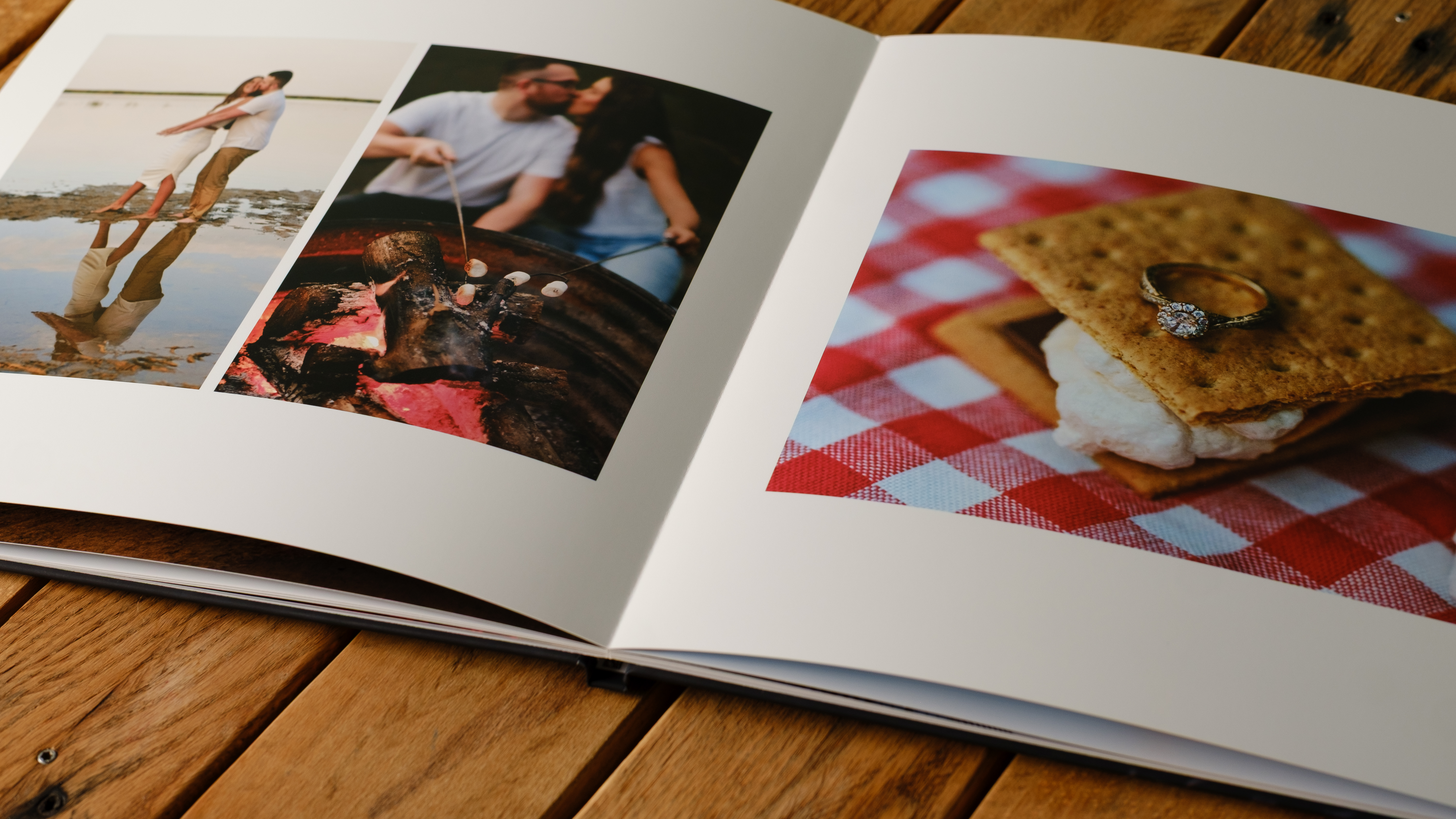 Photo books from Saal on a desktop