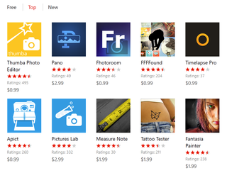 Marketplace top photo apps