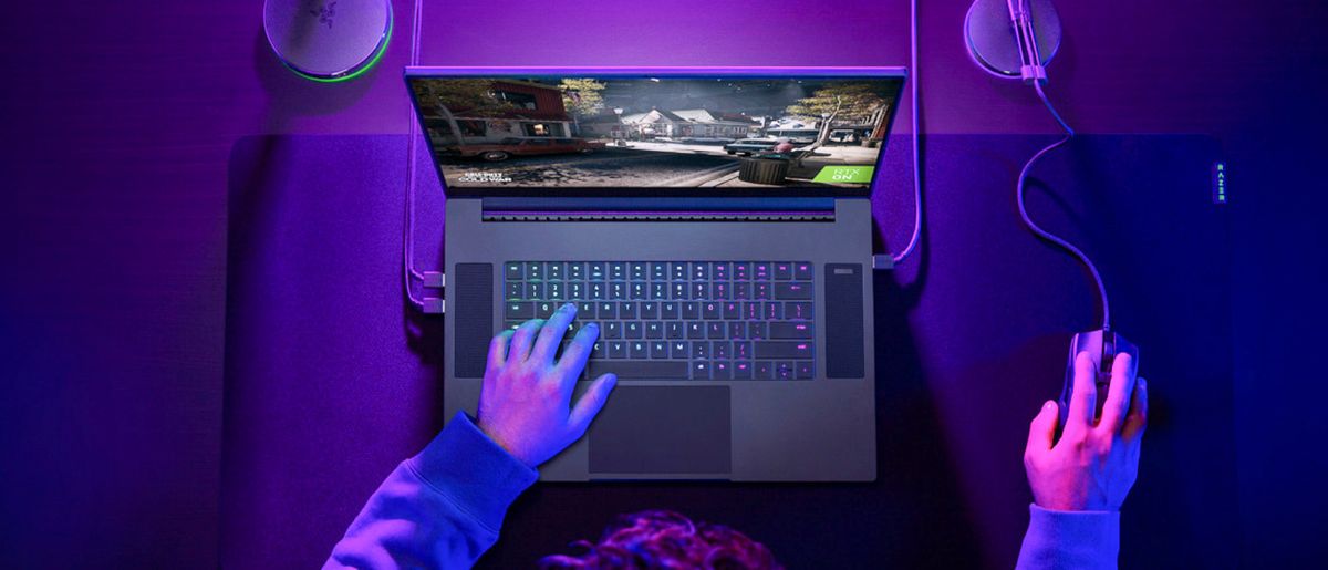 Razer Blade 17 in use for gaming