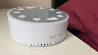 The Groov-e Serenity sleep aid sound machine in the reviewer's bedroom