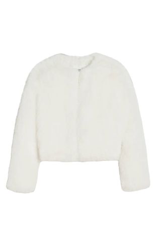 Uma Crop Zip Front Pluche™ Faux Fur Coat