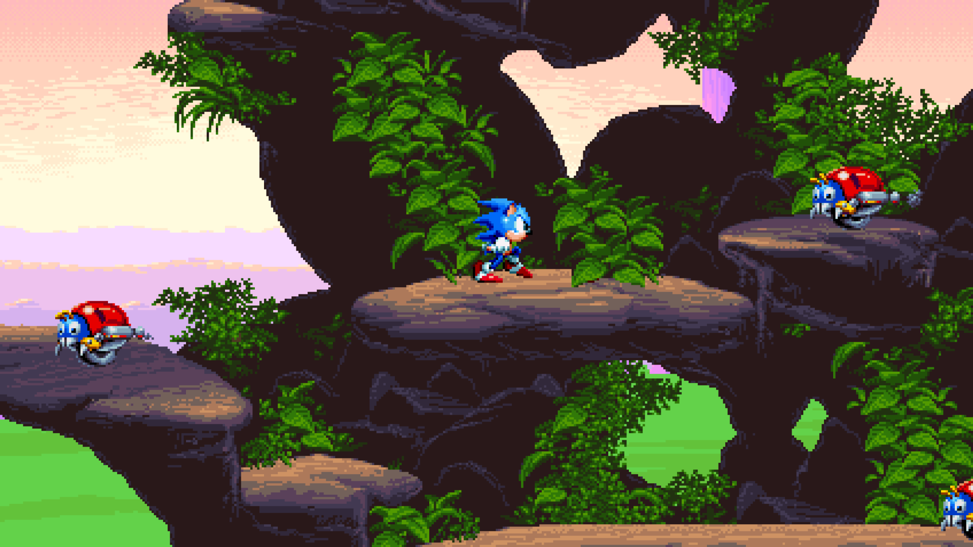 The PrideLands level from Lion King, in Sonic Mania