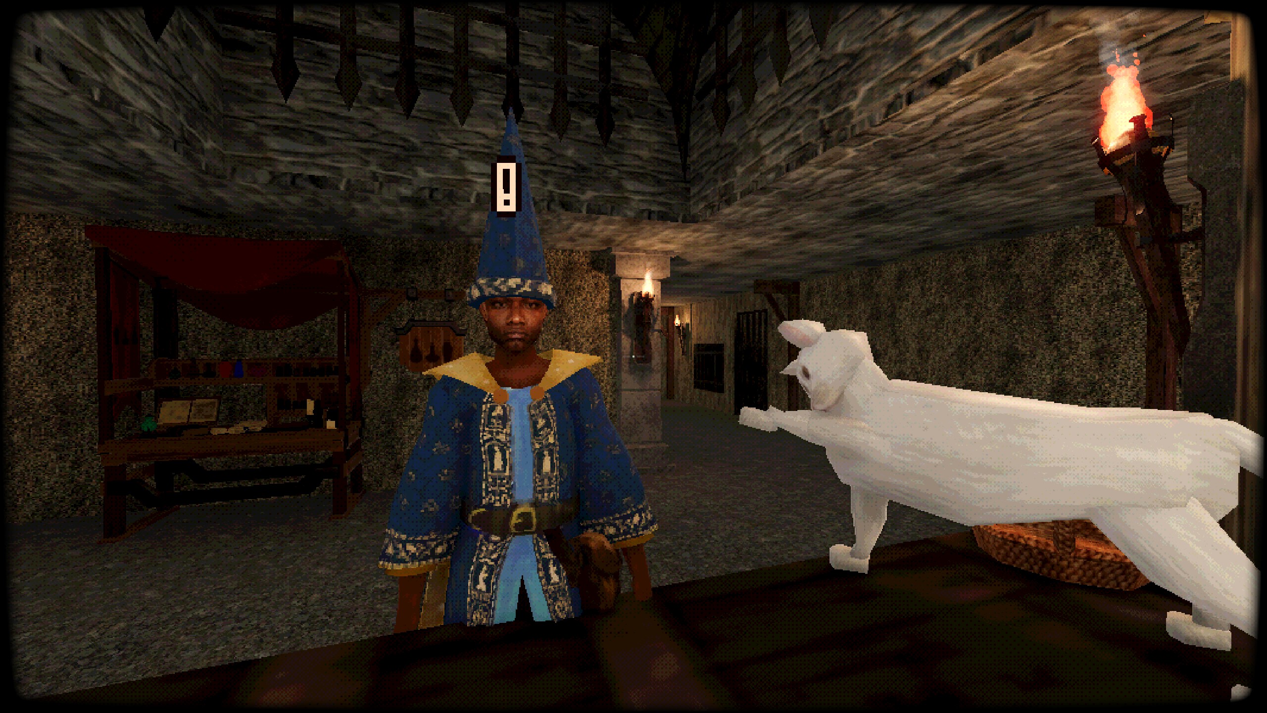 Dungeon Bodega Simulator - A wizard waits to buy something at a dungeon merchant