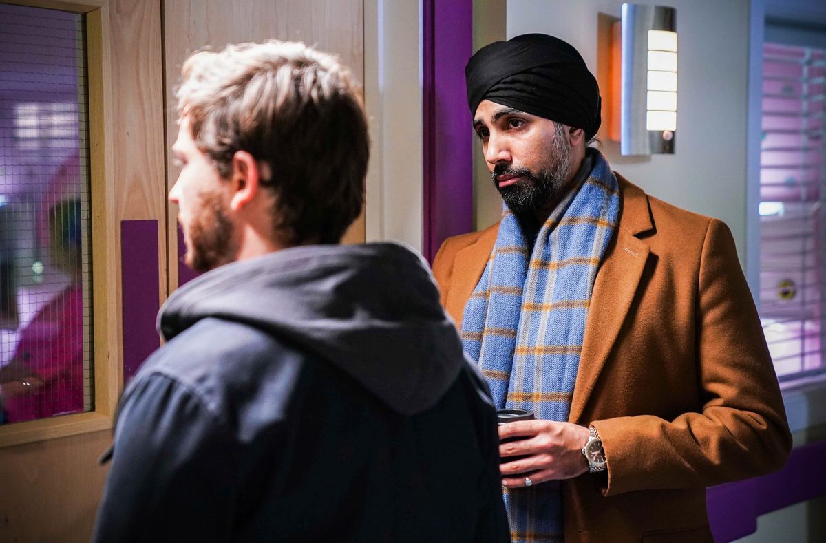 Kheerat Panesar with Gray Atkins in EastEnders