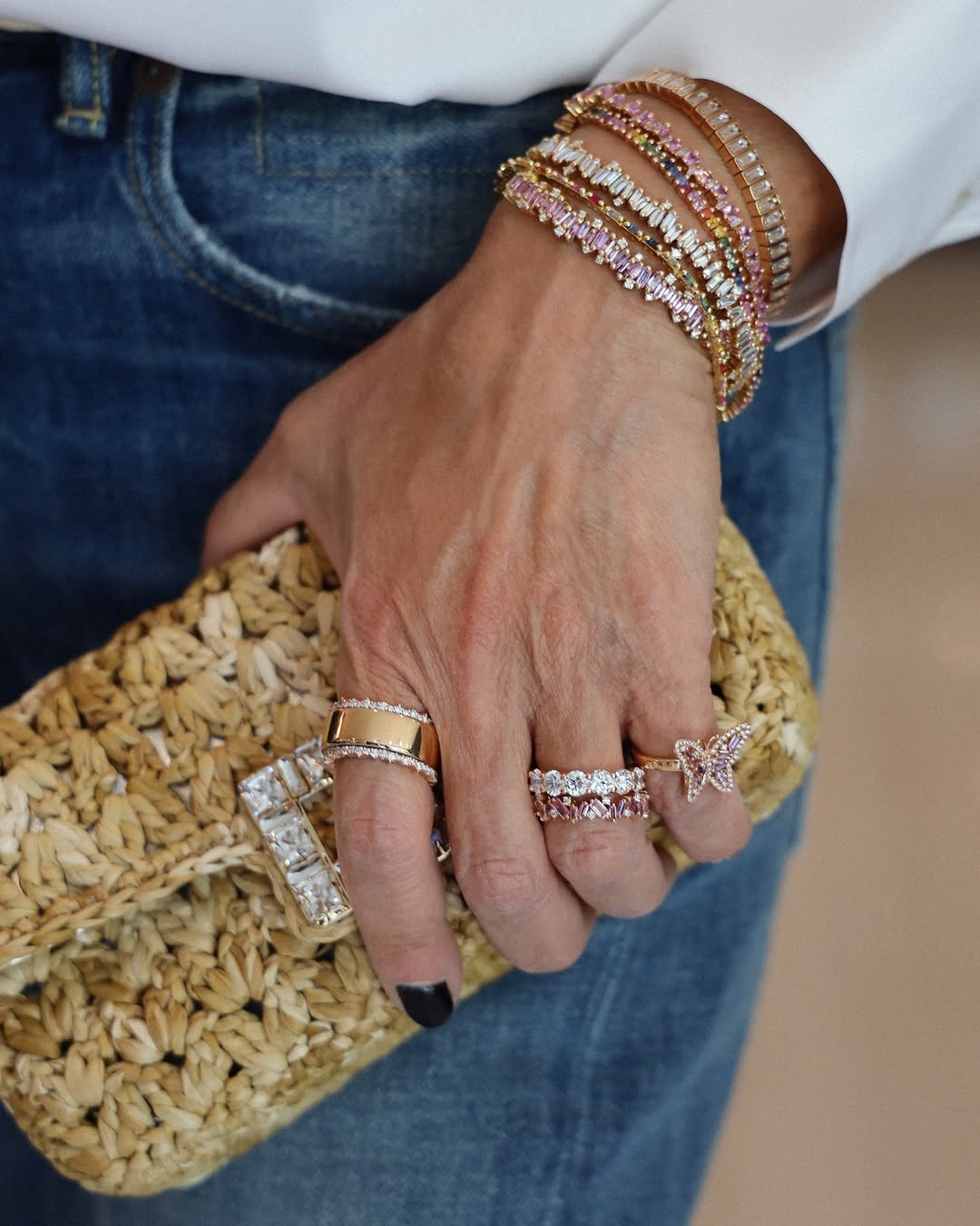 Suzanne Kalan fine jewellery bracelet stack