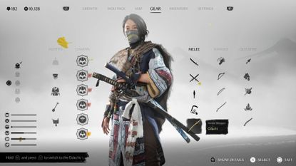 Ghost of Yotei weapons 