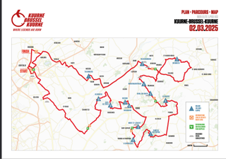 Map for the 2025 Kuurne-Brussel-Kuurne