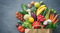 The DASH DIET fruit and veg in shopping bag