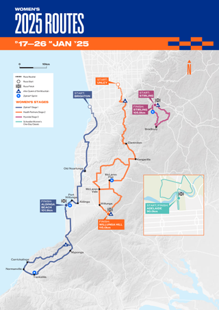 Santos Women's Tour Down Under Route Map