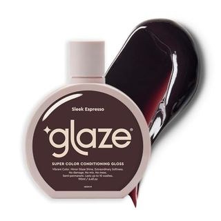 Glaze Super Gloss Colour Conditioning Hair Gloss – Like a Tinted Moisturiser for Medium-Dark Brown Hair – Boosts Colour, Repairs the Look of Damage & Adds Mirror Shine – Sleek Espresso, 190 Ml