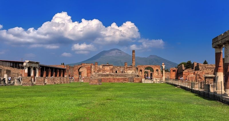 Mount Vesuvius with Pompeii