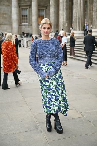 Pixie Geldof attends the Erdem show