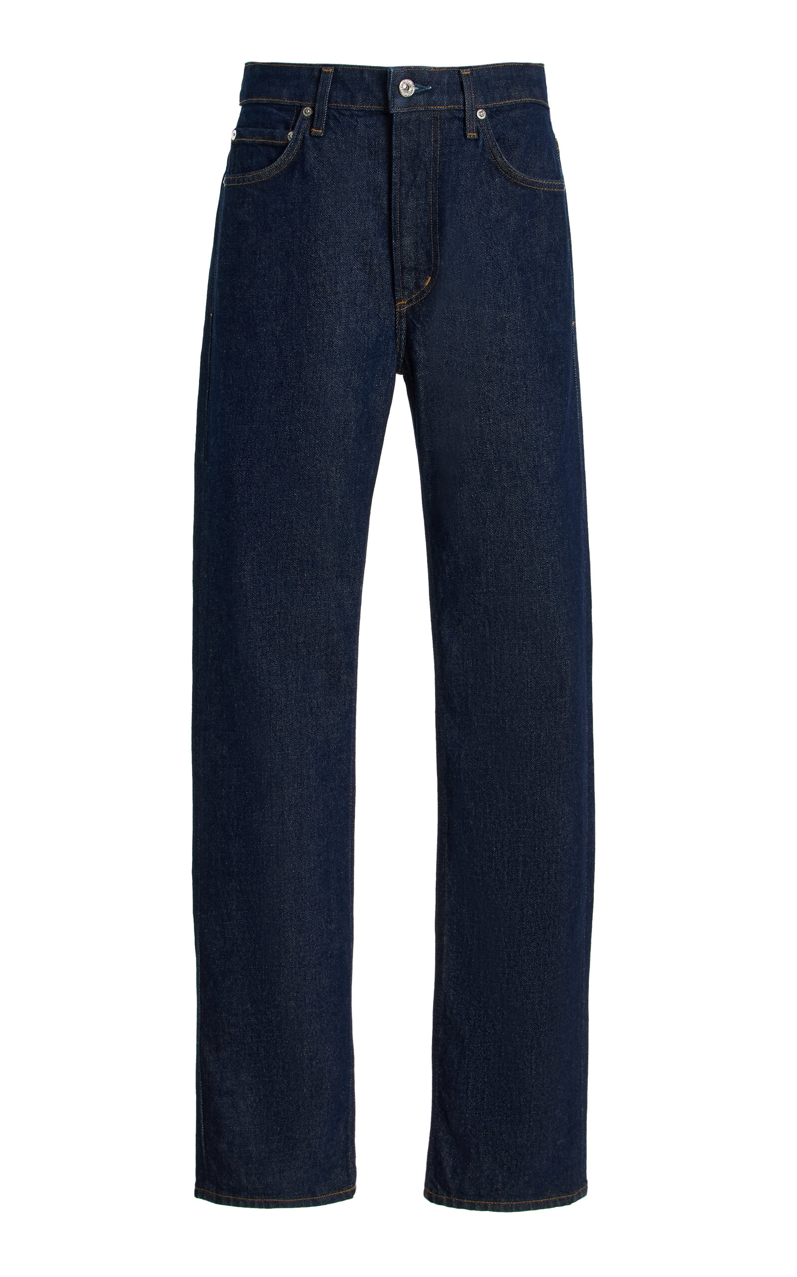 Zurie Stretch High-Rise Straight-Leg Jeans