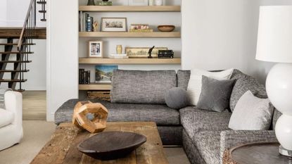 A cozy snug with l shaped sofa