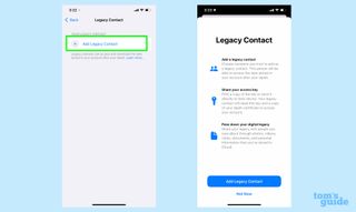 how to set up a legacy contact on your iPhone adding a contact