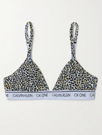 Calvin Klein Leopard Print Triangle Bra