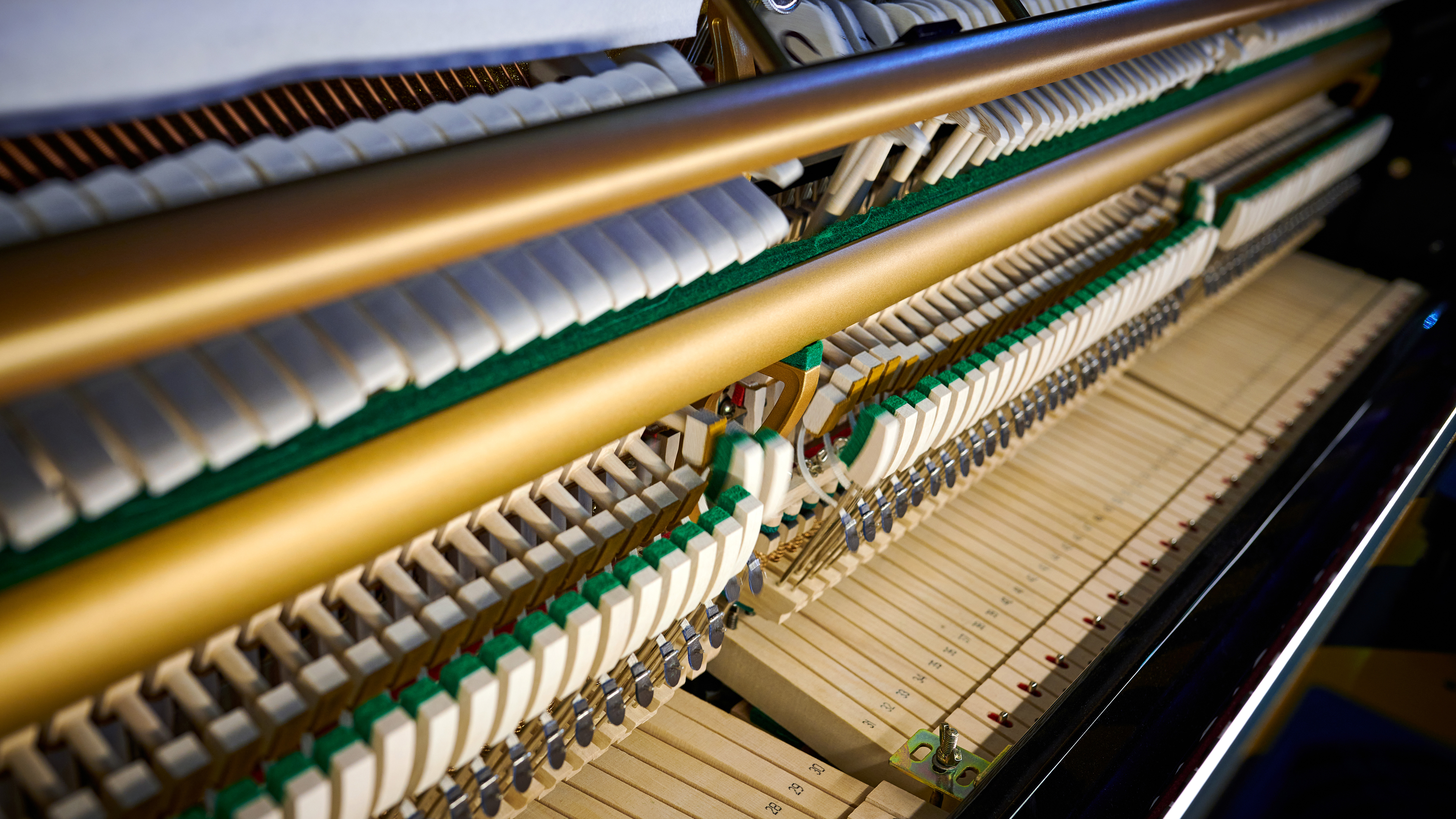 Inner workings of a piano