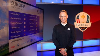 Luke Donald at the announcement of his Ryder Cup wildcards