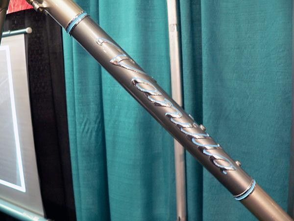 White&rsquo;s personal Vanilla features a host of stainless steel &lsquo;stripes&rsquo;, along with a raised stainless steel downtube logo.