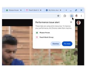 Google Chrome will soon show a "performance issue alert" for tabs that need to be deactivated.