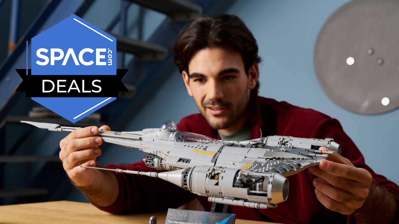 New for Star Wars Day, grab this Lego Star Wars model of The Mandalorian's coolest ship and get the Darksaber for free