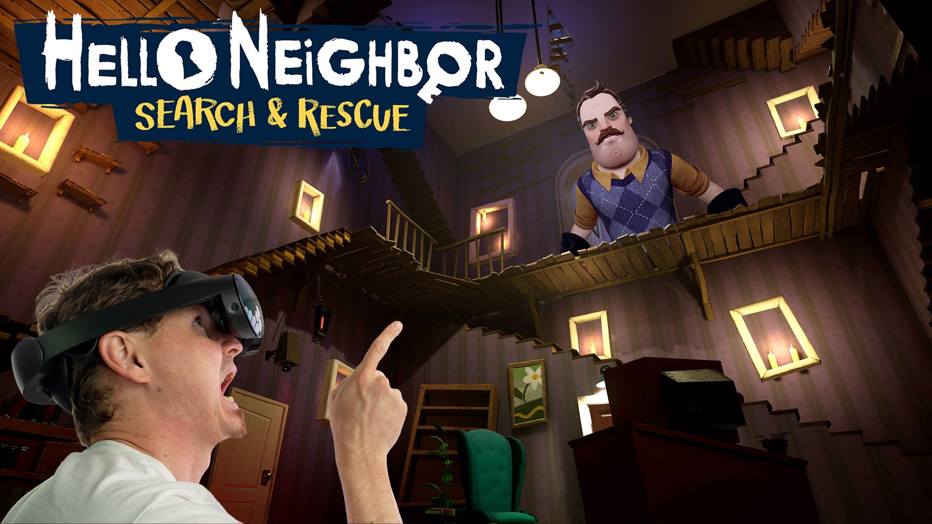 Neighbor vr search and rescue. Игра лоф. Detective stuff.