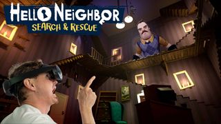 Playing Hello Neighbor: Search & Rescue with a Meta Quest Pro headset