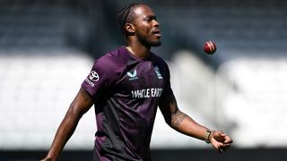 Jofra Archer in practice for England cricket. 