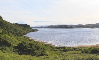 the view from a coastal 18th century highland cottage