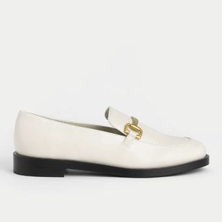 Charles & Keith Metallic Accent Loafers