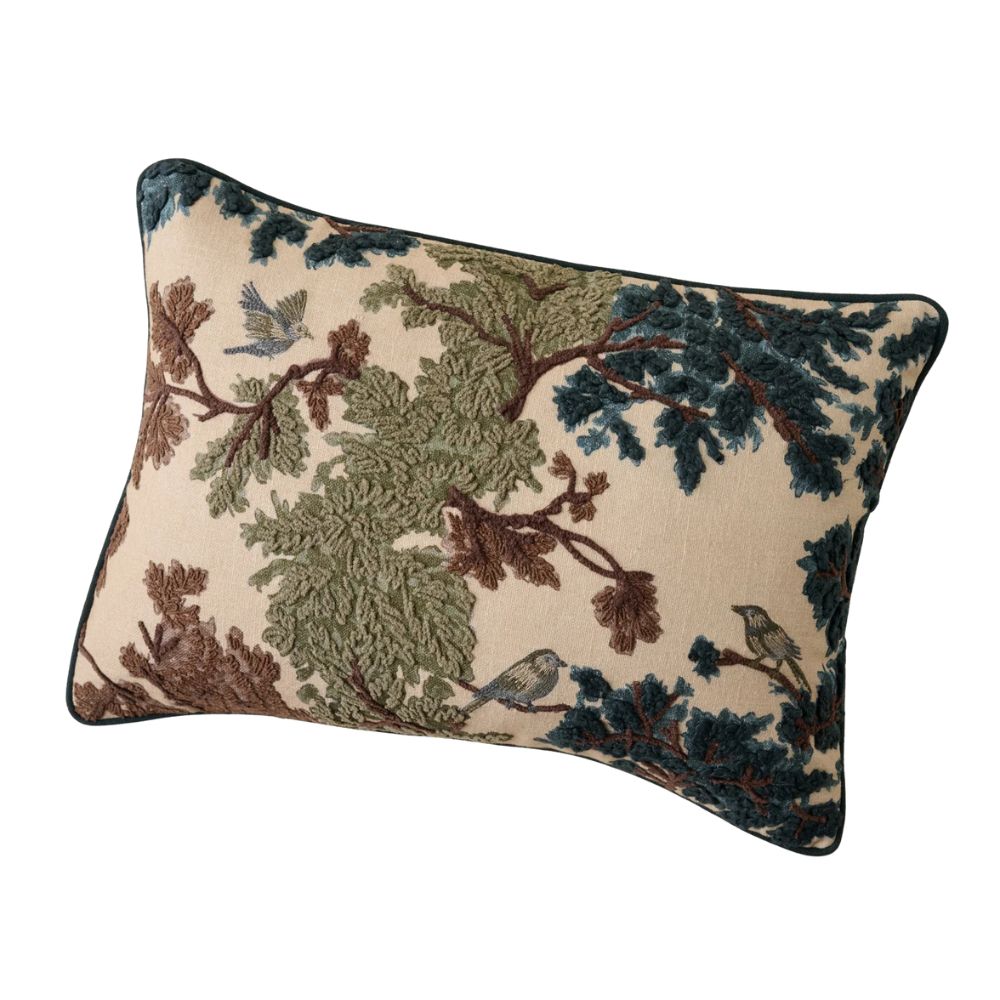 Bennett Embroidered Lumbar Pillow