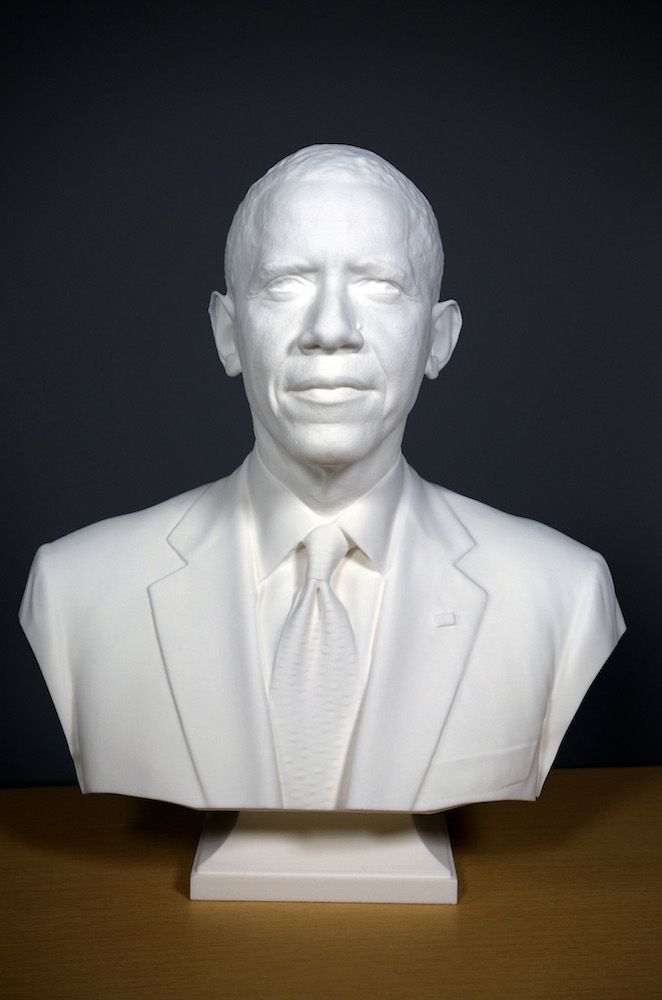 3d-printed bust of obama