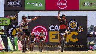 Seewald and Stošek took the stage 3 Cape Epic win, in very warm conditions