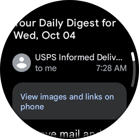 Gmail email notice for images and links