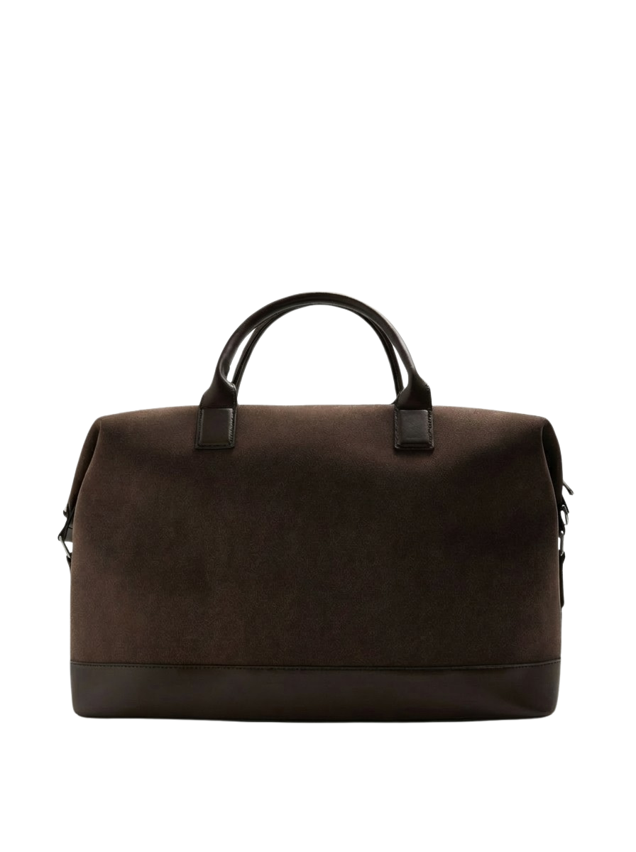 Faux Suede Weekend Bag