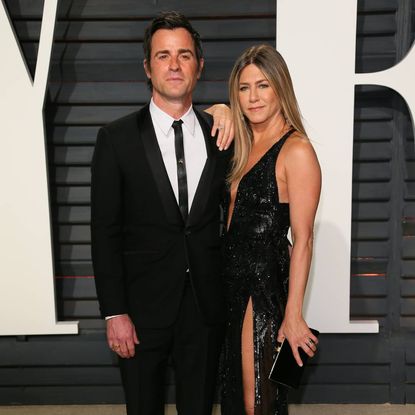Jennifer Aniston and Justin Theroux attend the 2017 Vanity Fair Oscar Party