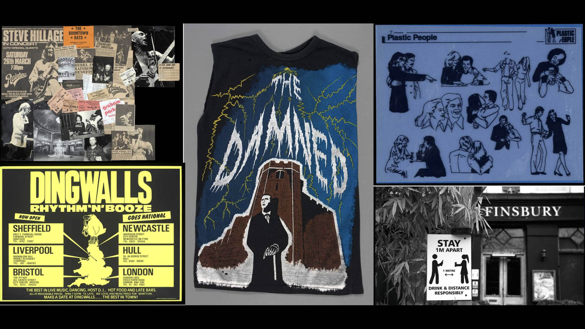Exhibits from Lost Music Venues at the V&amp;A.